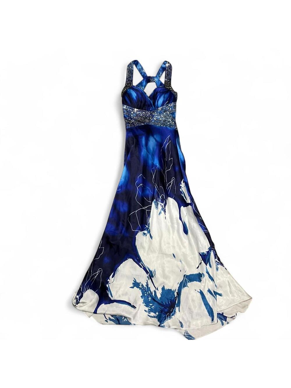 Y2k / 90s cachet floral beaded dress